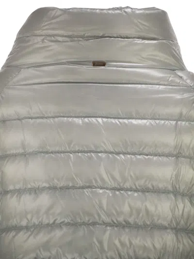 Herno Sofia Padded Funnel-neck Jacket In Gray