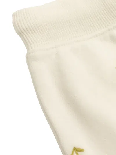 Bonpoint Bambo Embroidered Drawstring Track Pants In Neutral