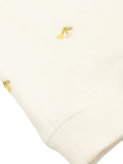 Bonpoint Bambo Embroidered Drawstring Track Pants In Neutral
