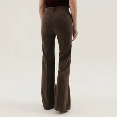 1989 Studio Flared Pinstripe Pattern Pants Striped In Brown