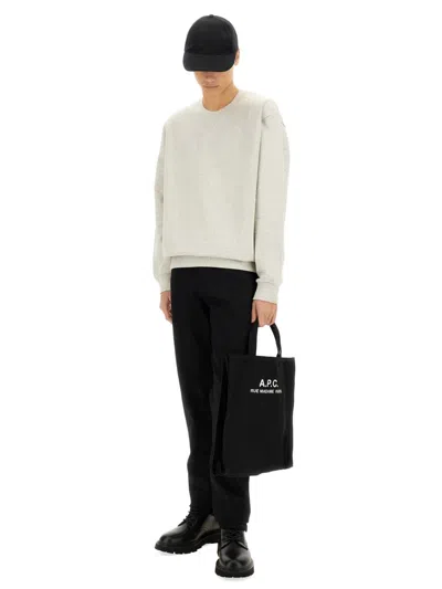 Apc A.p.c. Men Sweatshirt With Logo In White