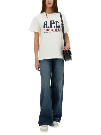Apc Jeans A. P.c. Woman Color Denim In Blue