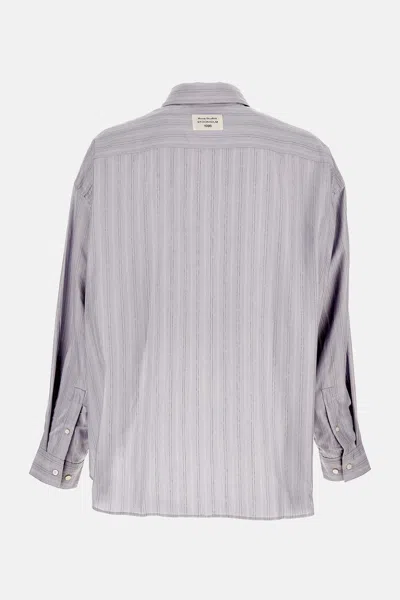 Acne Studios Soffia Stripe Shirt In Gray