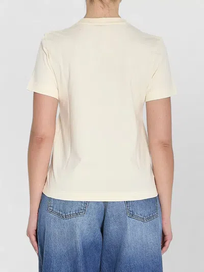 Jacquemus Womens Light Beige 2 Le T-shirt Grosgrain-logo Cotton-jersey T-shirt In Gold