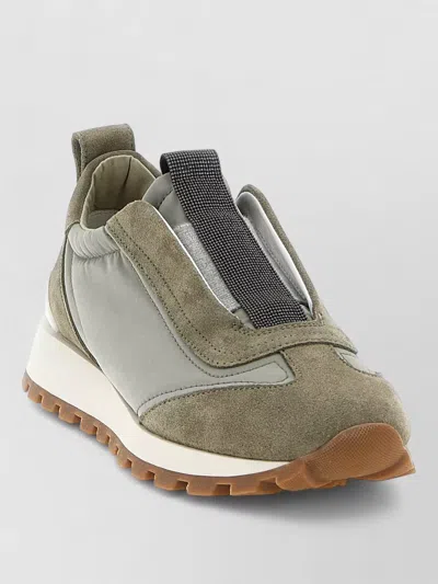 Brunello Cucinelli Runners Sneakers Pull Tab Rubber Sole In Multi
