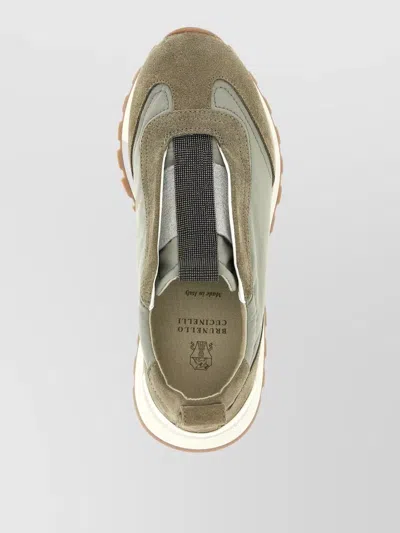 Brunello Cucinelli Runners Sneakers Pull Tab Rubber Sole In Multi
