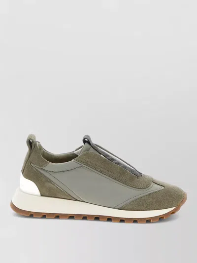 Brunello Cucinelli Runners Sneakers Pull Tab Rubber Sole In Multi