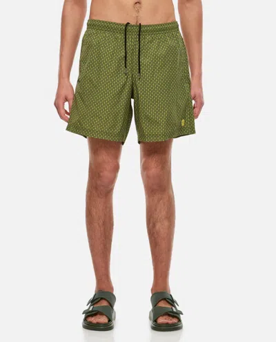 Alexander Mcqueen Men Dots Skull Swimshorts In Multi