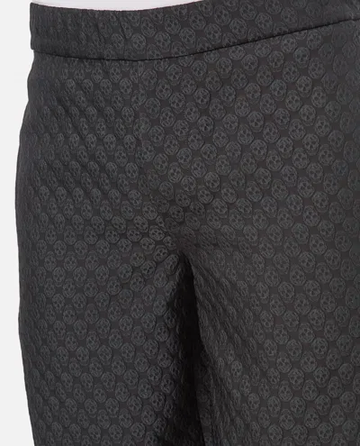 Alexander Mcqueen Black Viscose Blend Bermuda Shorts In Multi