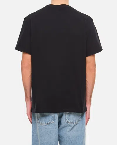 Alexander Mcqueen Logo Lettering Crewneck T-shirt In Black