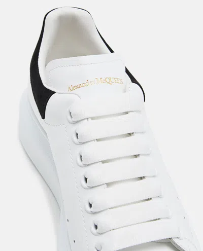 Alexander Mcqueen Black And White Low Top Sneakers With Logo Lettering On The Tongue And Contrasting Heel With Logo Le In Neutral