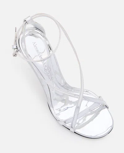 Alexander Mcqueen Alexander Mc Queen Woman Silver Sandal 780692 In White