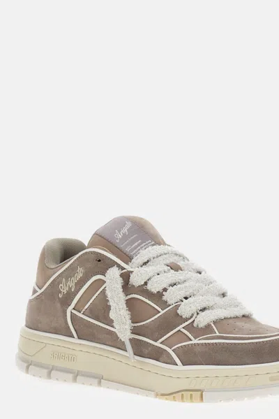 Axel Arigato Low-top Nubuck Sneakers With Embroidered Logo In Multi