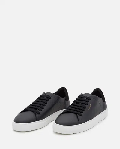 Axel Arigato 90 Clean Black Low Top Sneakers With Logo Lettering On The Side In Leather Man In Multi