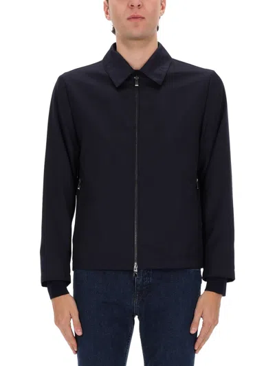 Hugo Boss Boss Black Virgin Wool Jacket In Blue