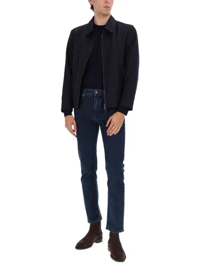 Hugo Boss Boss Black Virgin Wool Jacket In Blue