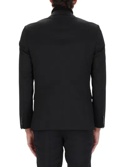 Hugo Boss Boss Black Wool-blend Jacket In Black