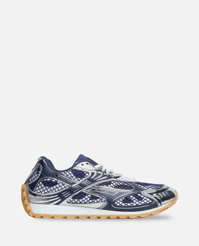 Bottega Veneta Technical Fishnet Orbit Sneaker In Blue