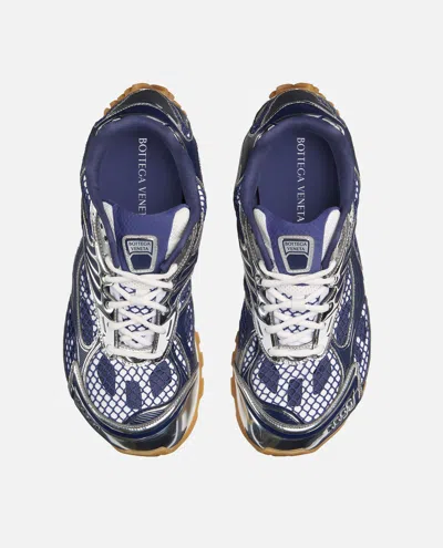 Bottega Veneta Technical Fishnet Orbit Sneaker In Blue