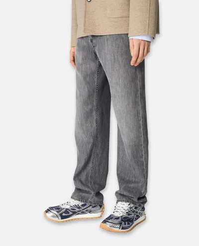 Bottega Veneta Technical Fishnet Orbit Sneaker In Blue