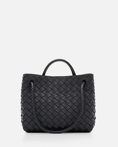 Bottega Veneta Women Andiamo Small Leather Crossbody Bag With Intrecciato Motif In Black