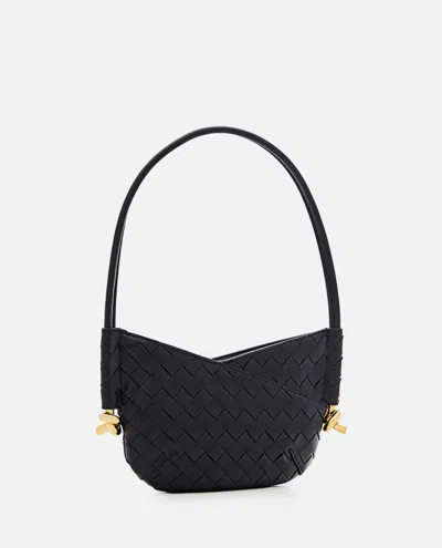Bottega Veneta Women Black Nappa Leather Mini Solstice Shoulder Bag In Black