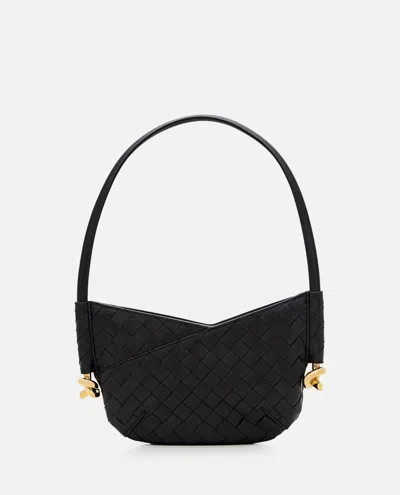 Bottega Veneta Women Black Nappa Leather Mini Solstice Shoulder Bag In Black