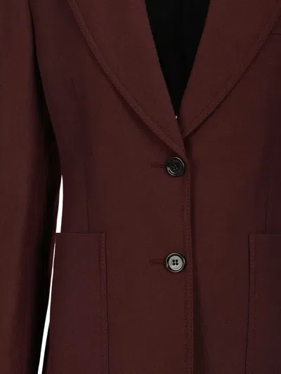 Chloé Suits Sigle Breasted Blazer Jackets Bordeaux In Red