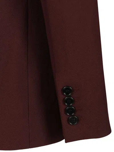 Chloé Suits Sigle Breasted Blazer Jackets Bordeaux In Red