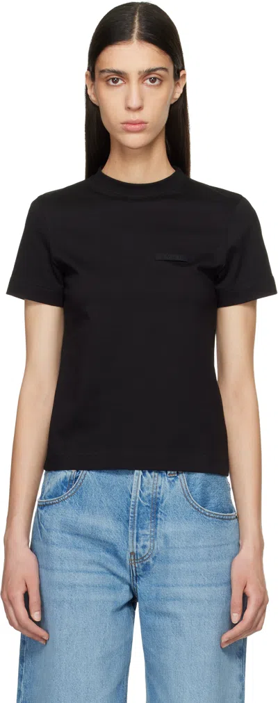 Jacquemus Womens Black Le T-shirt Grosgrain-logo Cotton-jersey T-shirt In Black