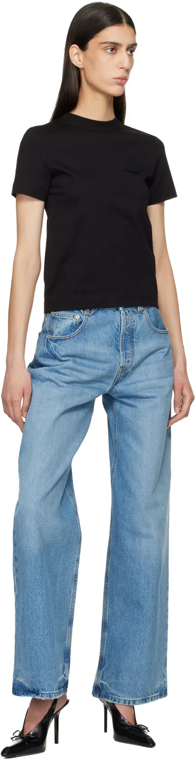 Jacquemus Womens Black Le T-shirt Grosgrain-logo Cotton-jersey T-shirt In Black