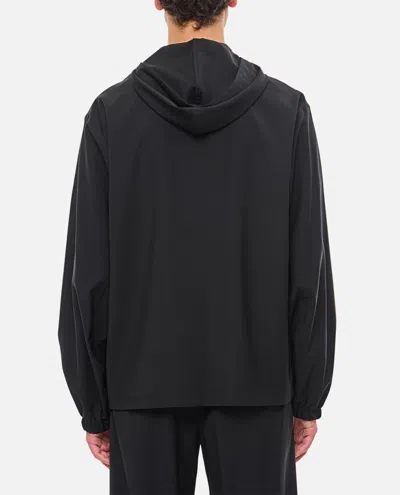 Givenchy Zipped Hoodie In Wool With 4g Detail In Black