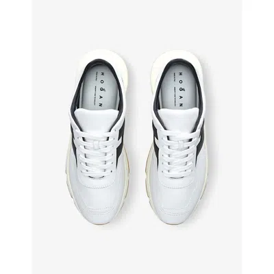 Hogan White H Logo Lace-up Sneakers