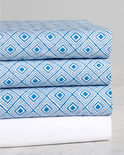 Belle Epoque Blue Diamond Sheet Set In Blue