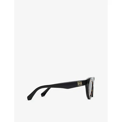 Loewe Acetate Mini Cat Eye Anagram Sunglasses In Black