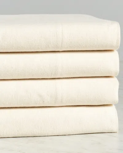 Superior Flannel Solid Deep Pocket Sheet Set In White