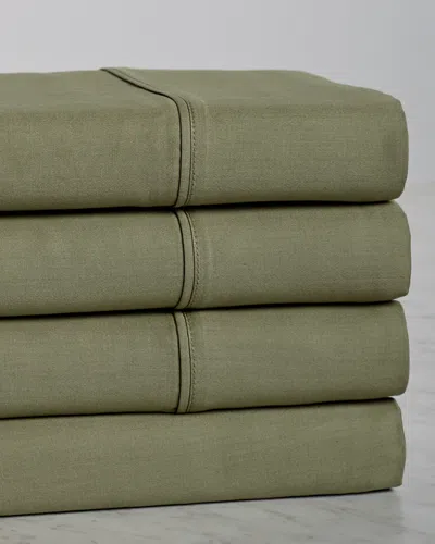 Superior 300 Thread Count Egyptian Cotton Solid Deep Pocket Sheet Set In Green