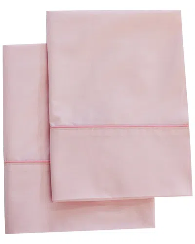 Belle Epoque Combed Cotton Percale Pillowcase Pair In Pink