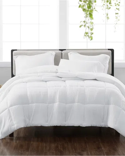 Cannon Solid White 3pc Comforter Set In White