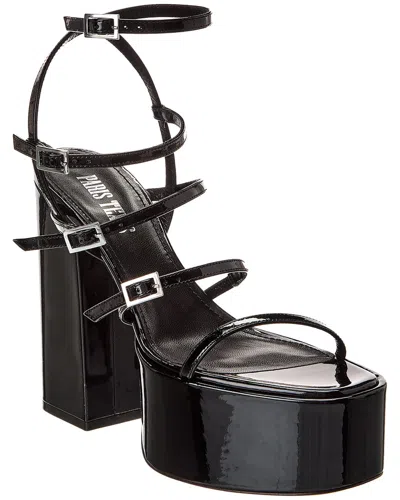 Paris Texas Jessica Leather Platform Sandals In Black