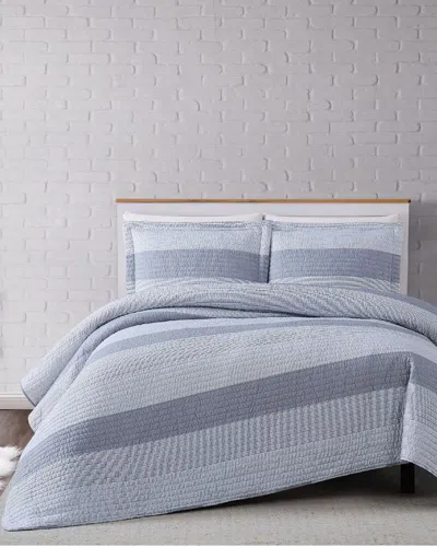 Truly Soft 3pc Quilt Set In Gray