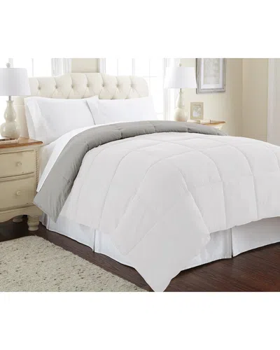 Modern Threads Down Alternative Reversible Comforter In White