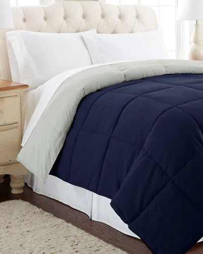 Modern Threads Down Alternative Reversible Comforter In Blue