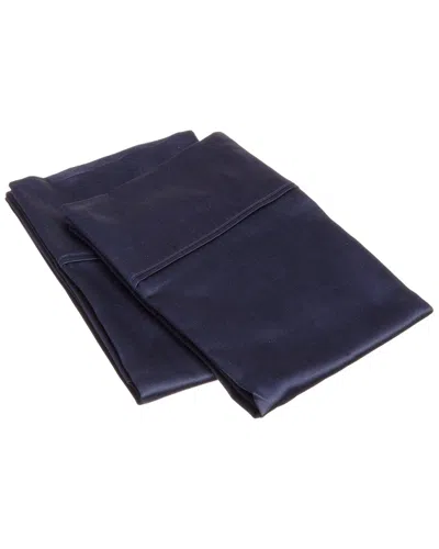 Superior 300 Thread Count Egyptian Cotton Solid 2pc Pillowcase Set In Blue