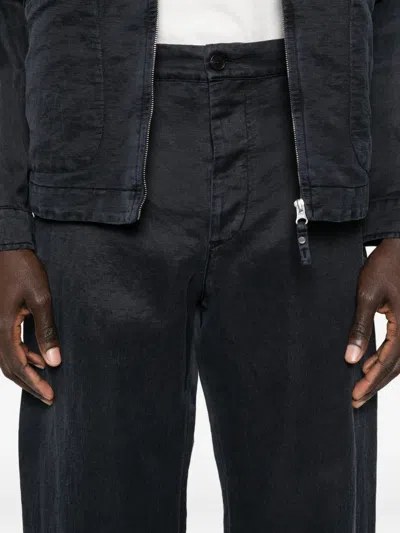 Massimo Osti Studio Belt-loop Buttoned Trousers In Black