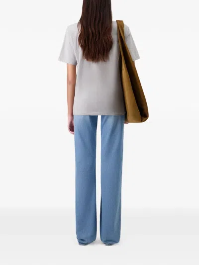 Coperni Window Circular Opening T-shirt In Gray