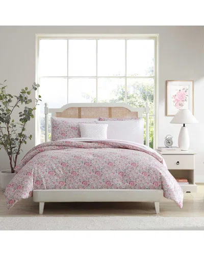 Laura Ashley Quartet Ultra Soft Microfiber Bundle Bed Set In Pink