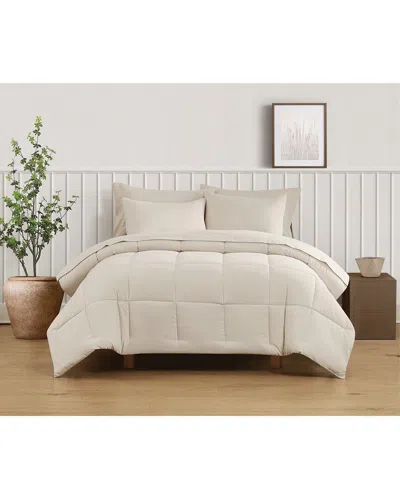 Truly Soft Green Solid Comforter Set In Neutral