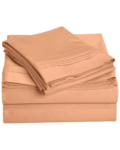 Superior Solid 1000 Thread Count Egyptian Cotton Deep Pocket Sheet Set In Pink