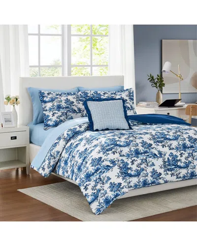 Modern Threads Shaya Toile Microfiber Comforter Set In Blue